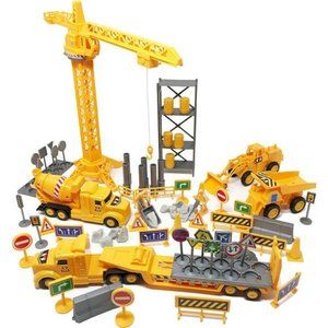 100-Piece Construction Project & Vehicles Play Set-Variety Pack of Construction